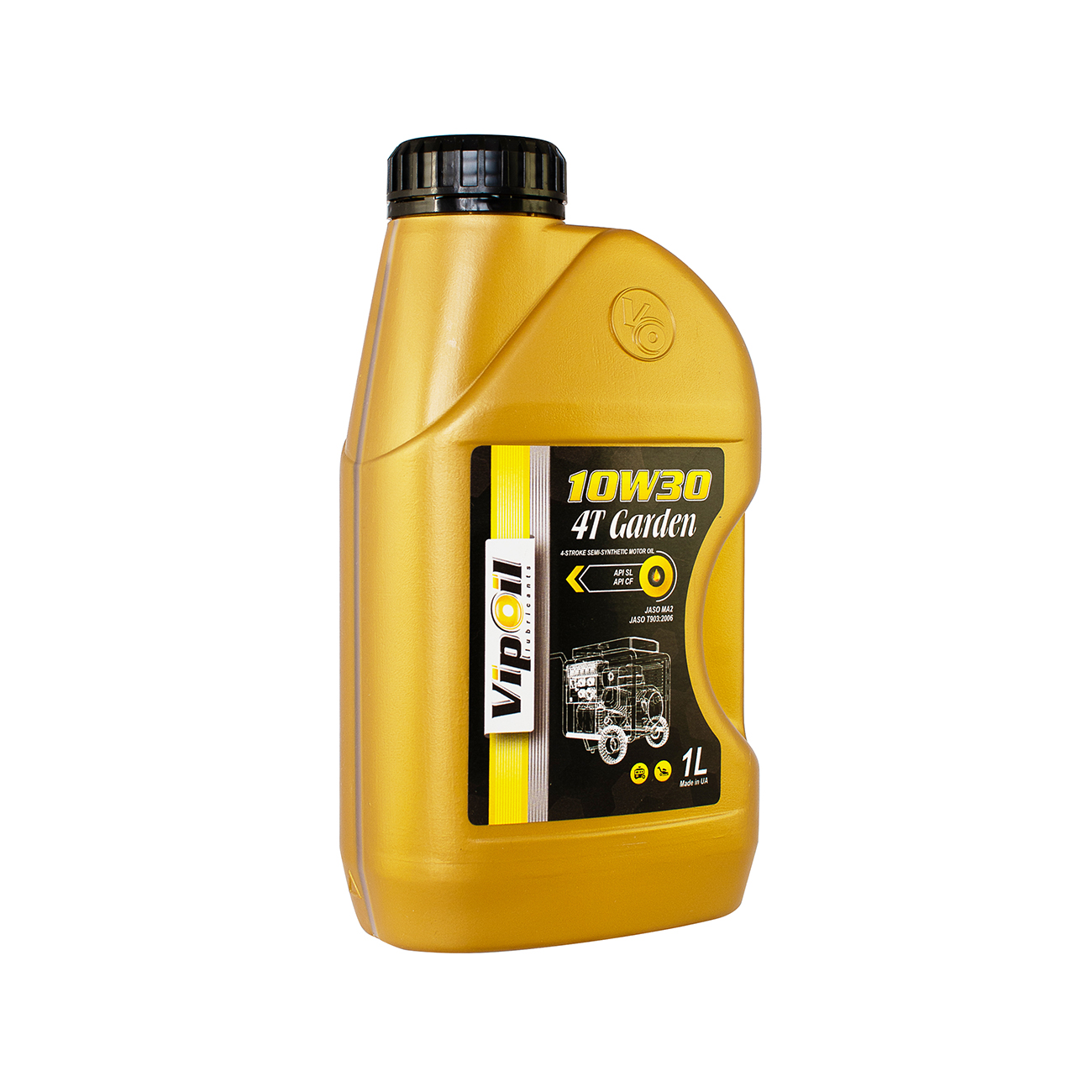 Олива для чотирьохтактних бензинових двигунів VipOil 4T Garden 10W-30, 1 л